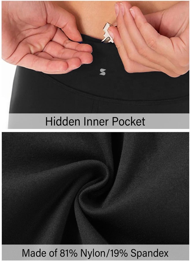 ستيل بنطلون رياضي ضيق للبنات من ستيلي، مناسب للرقص والتمارين الرياضية والجري واليوغا، مزود بجيب مخفي (أسود، مقاس 10-11 سنة) - Image 5